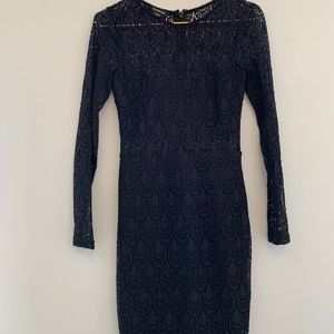 Bebe Bodycon Cut-out Patterned Dress